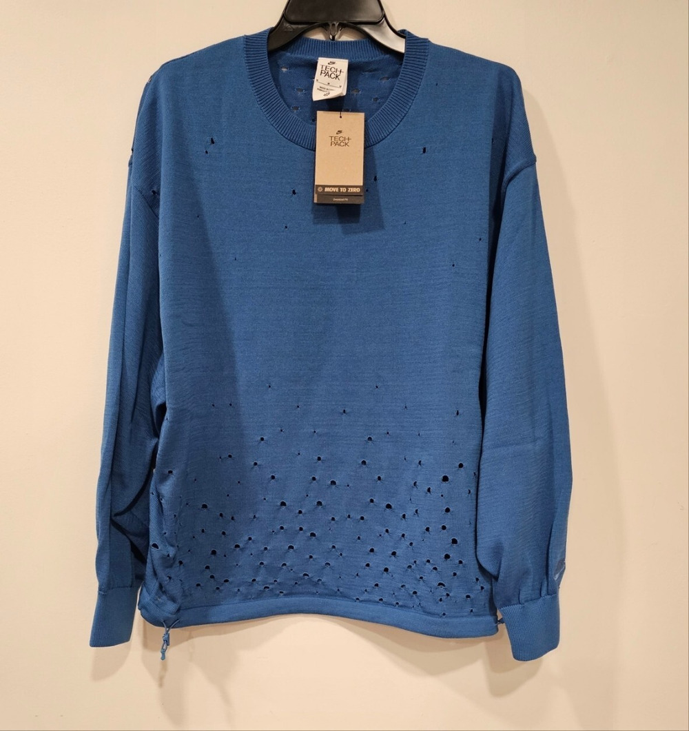 Nike Sportswear Tech Pack Long-Sleeve Sweater Blue FN2612-402 Men’s Size M NWT